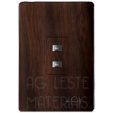 Conjunto Jack Duplo RJ11 Telefone 4x2 - Novara Especiais Tabaco